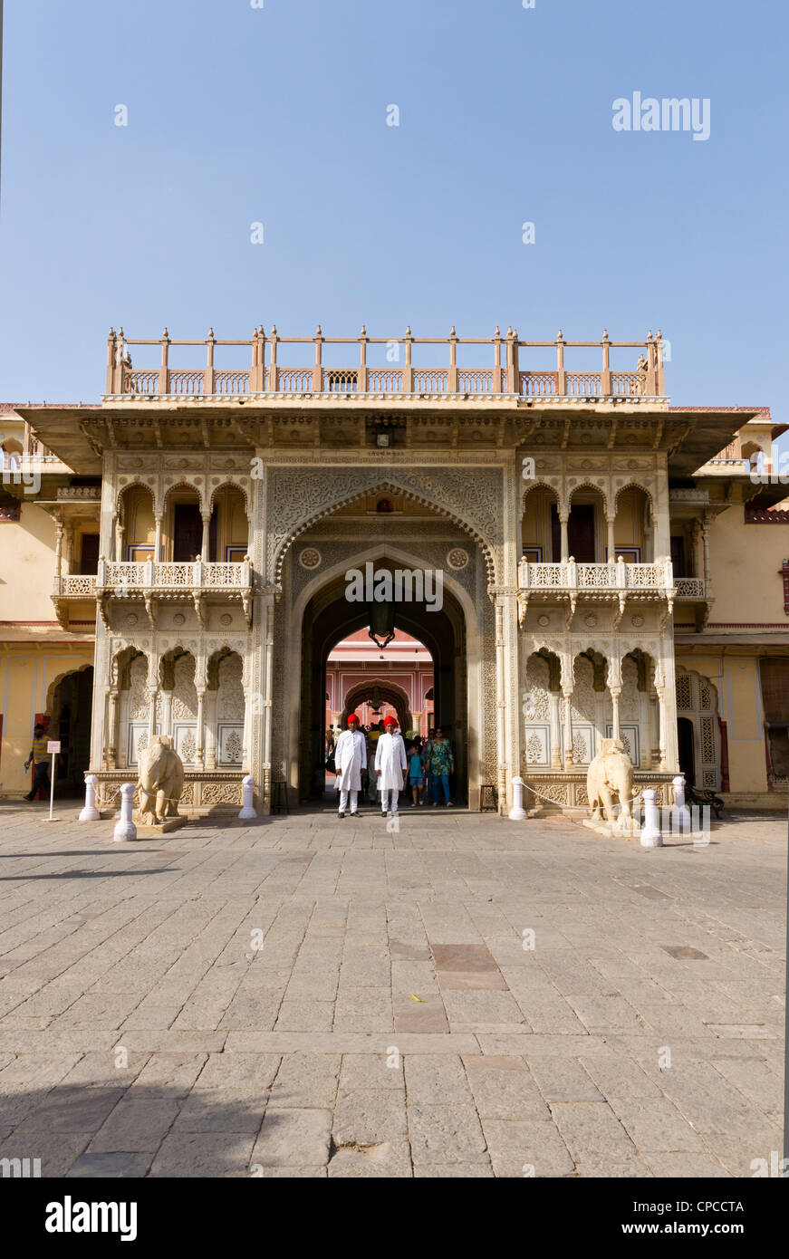 Entrance arch to the Chandra Mahal or Chandra Niwas. The most ...