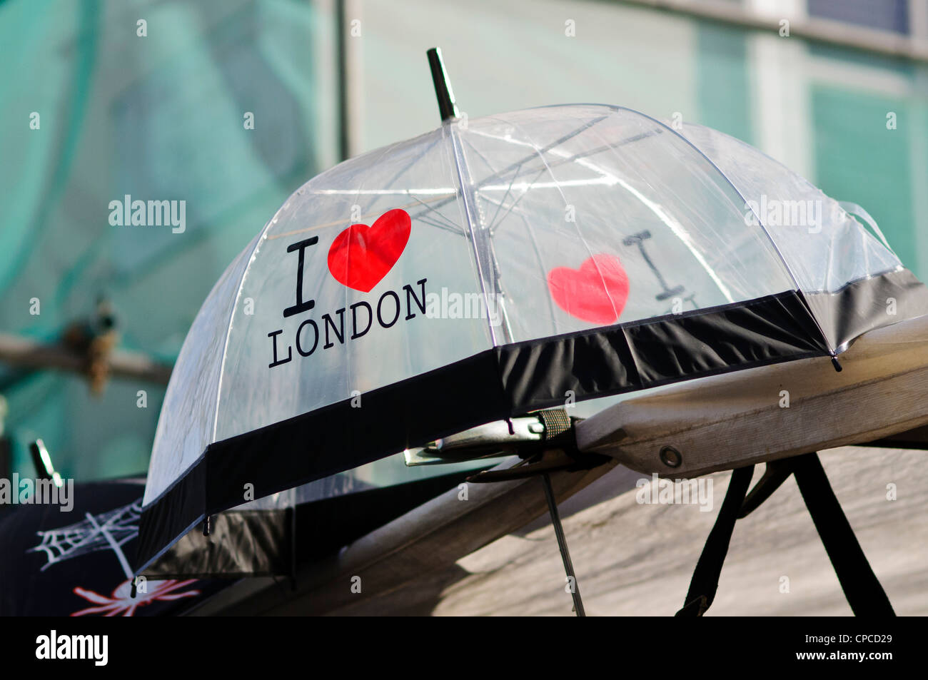London umbrella, Portobello Market, London Stock Photo