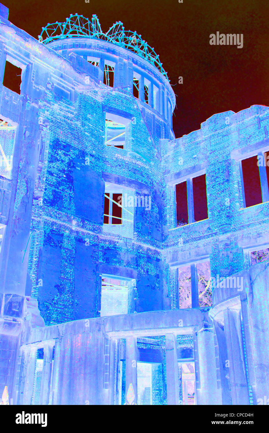 Ground Zero, the A bomb Dome, the only buidling remaining from the nuclear bombing, Hiroshima, Honshu, Japan Stock Photo