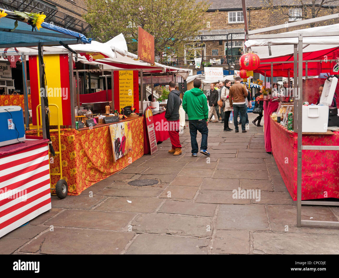 Stalls and Boutiques in Camden Market, London, UK Stock Photo