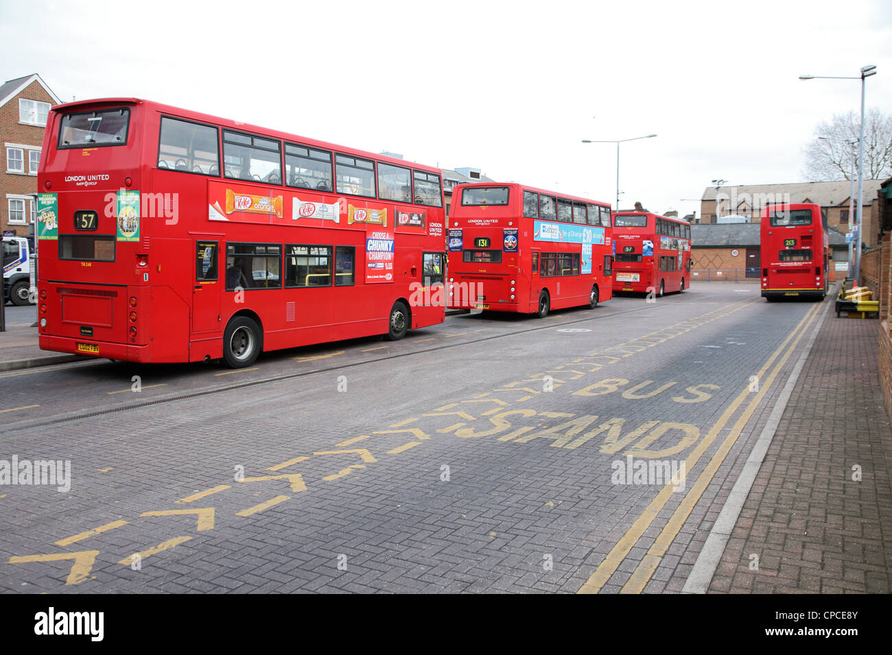Buses at Kingston Fairfield bus station Stock Photo Alamy