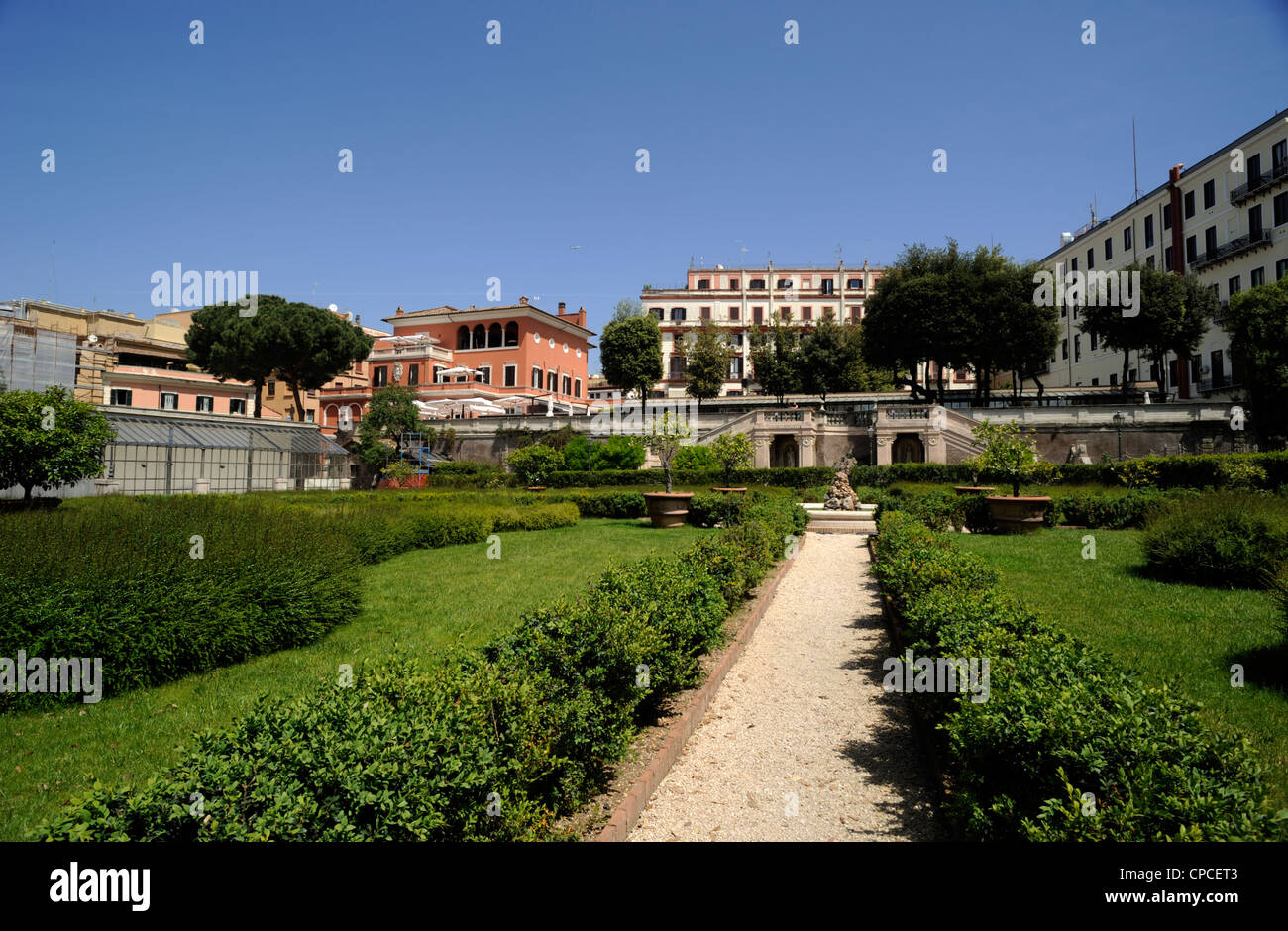 Italy, Rome, Palazzo Barberini, gardens Stock Photo