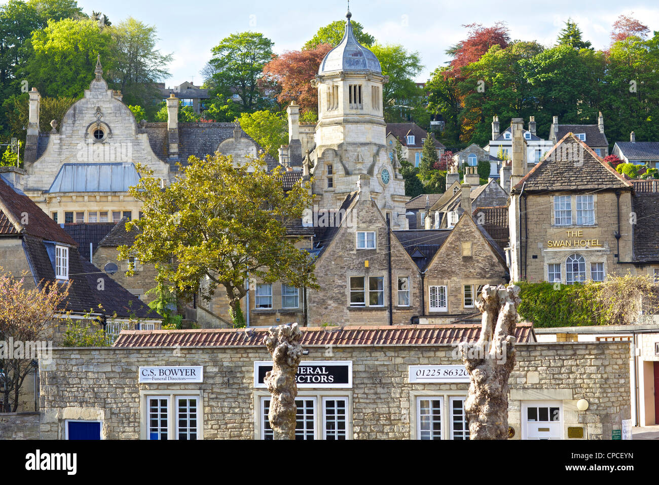 Bradford Upon Avon looking across the river Avon Stock Photo Alamy