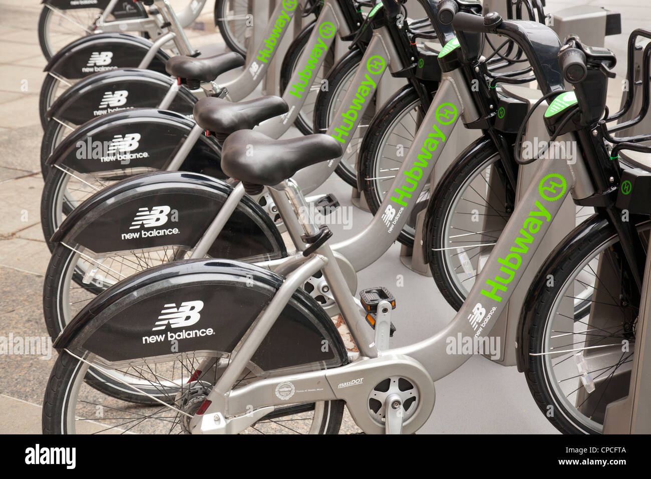 Boston Massachusetts bike share Stock Photo Alamy