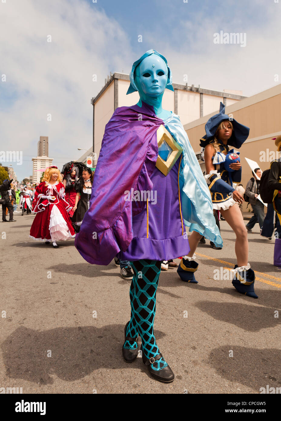 Masked anime character in parade - San Francisco, California USA Stock  Photo - Alamy