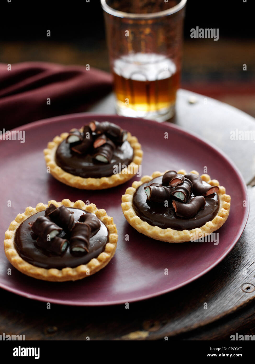 Mini chocolate tart hi-res stock photography and images - Alamy