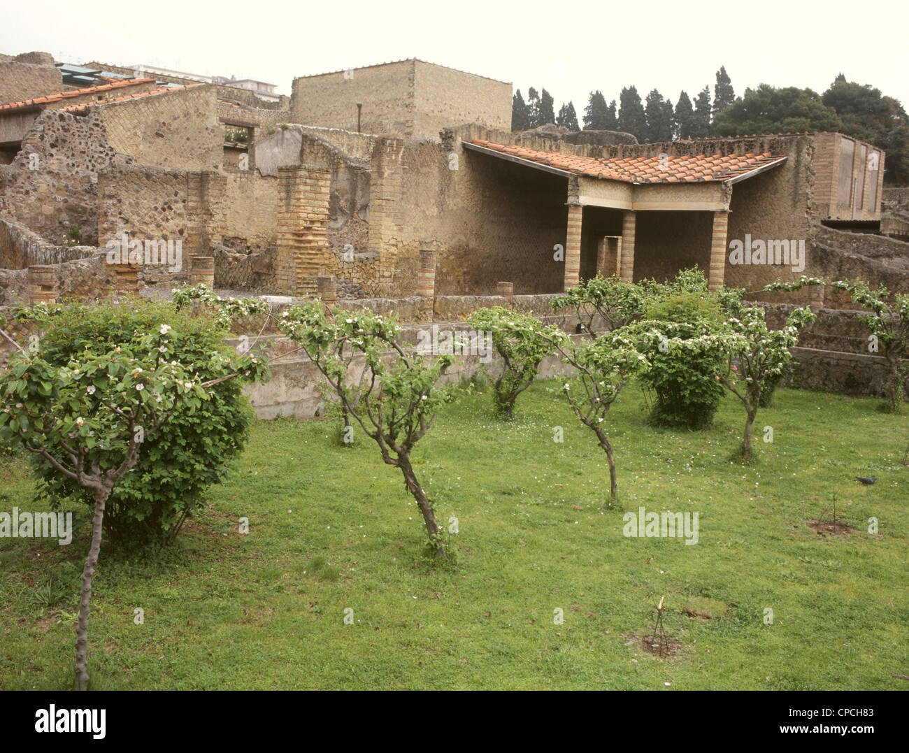 Italy Campania Herculanium Hotel House Stock Photo Alamy