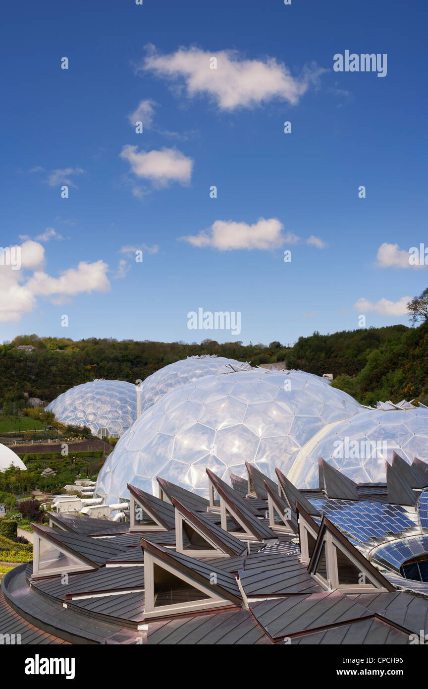 Eden project biomes, Cornwall, England Stock Photo