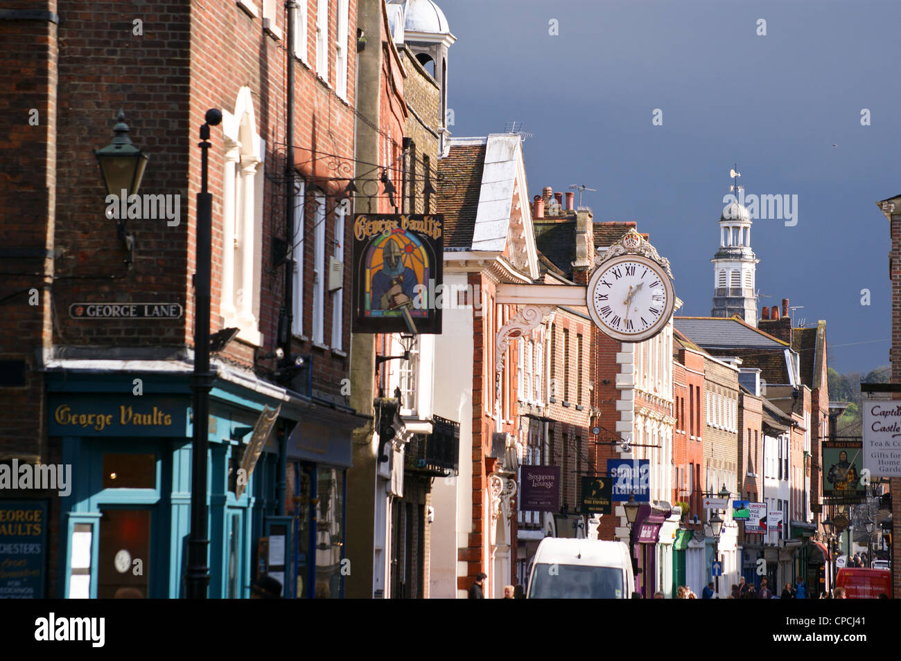 Shop fronts in Eastgate,Rochester, Kent, England Stock Photo