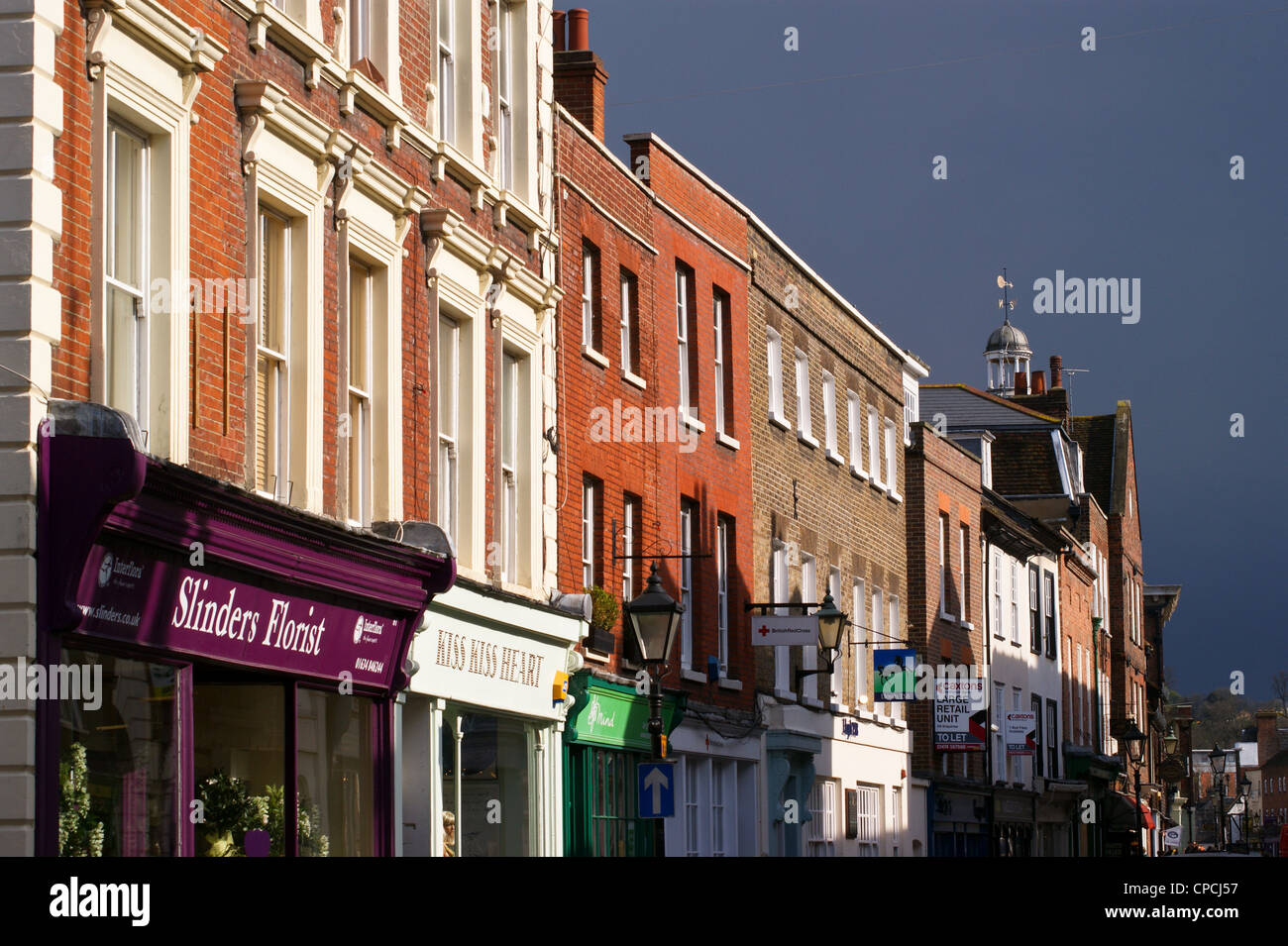 Shop fronts in Eastgate,Rochester, Kent, England Stock Photo