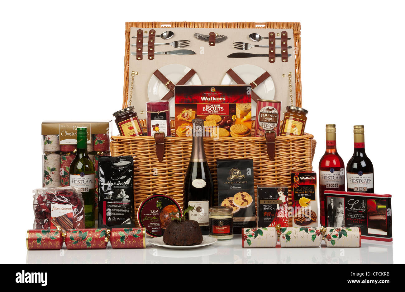Christmas hamper Stock Photo Alamy