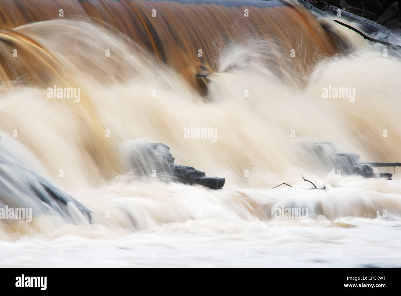 waterfall, foaming and splashing waves of a river Stock Photo Alamy