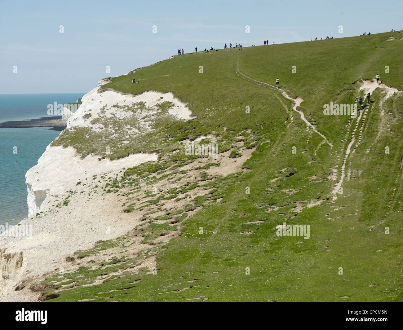 Human erosion on chalk downland landscape Stock Photo - Alamy