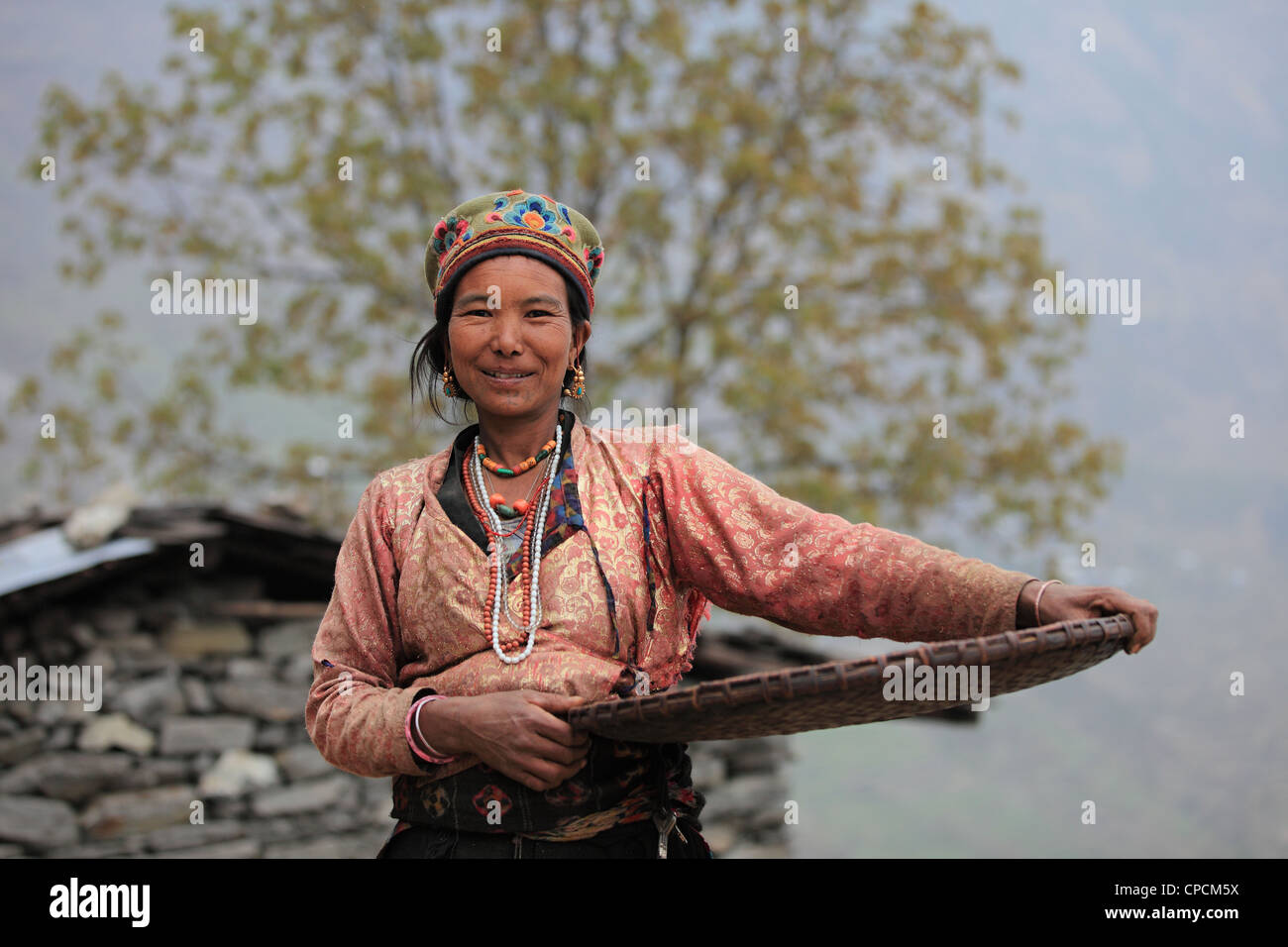 Nepali rural woman Nepal Stock Photo