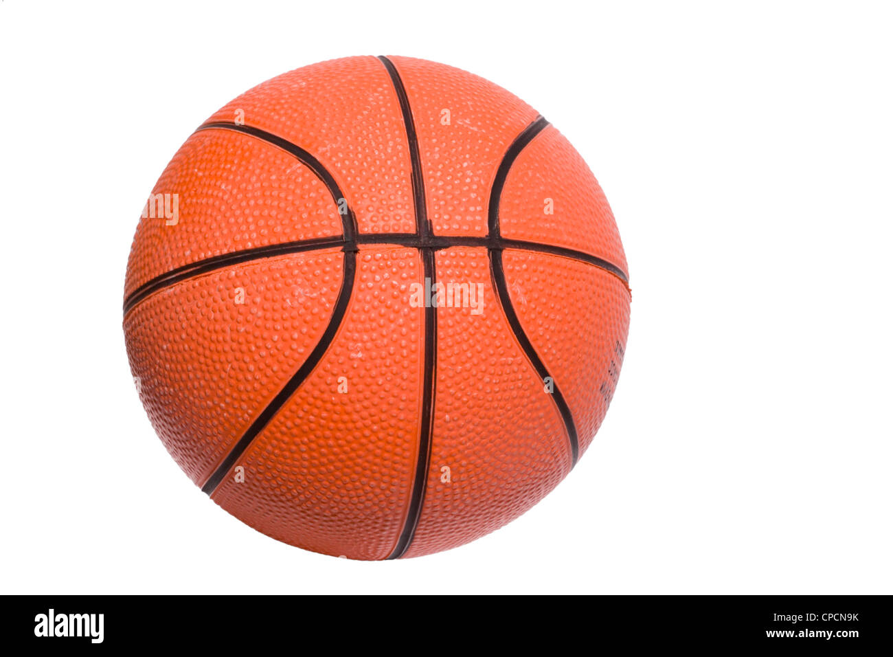 a closeup of a basketball over white Stock Photo