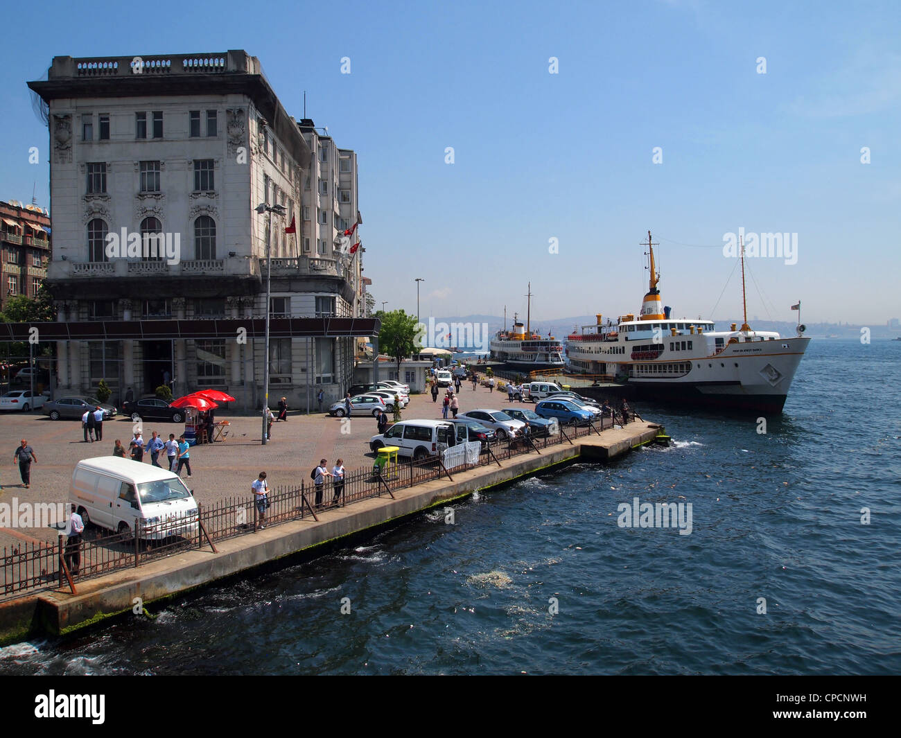 Ferry port at Karakoy, Istanbul, Turkey Stock Photo