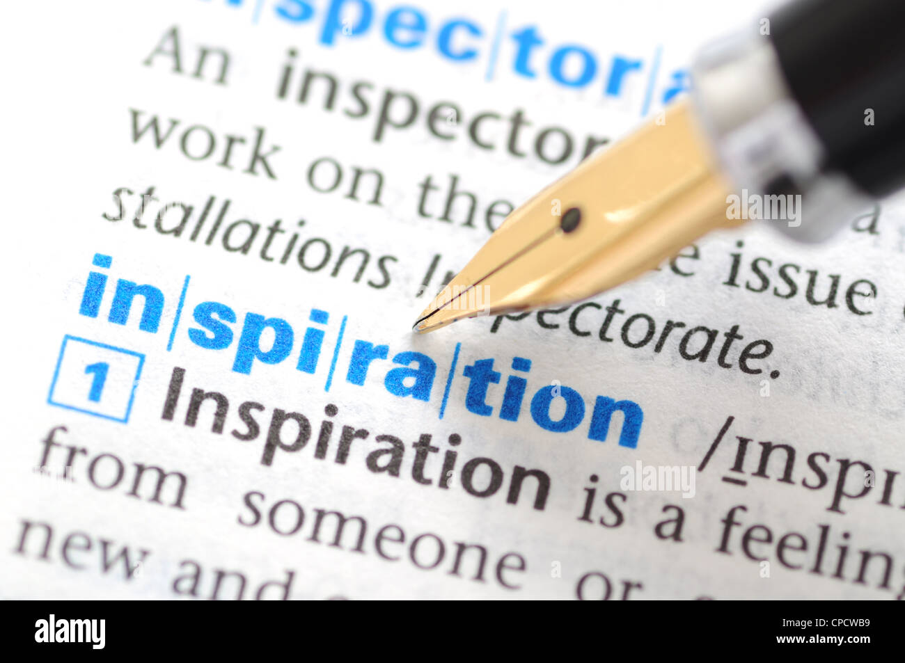 Inspiration - Dictionary Series Stock Photo
