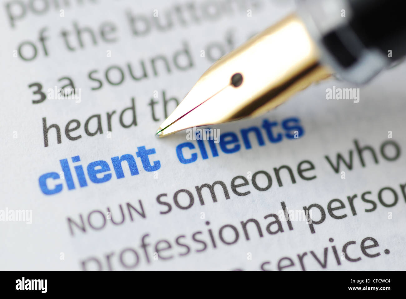 Client Dictionary Series Stock Photo Alamy