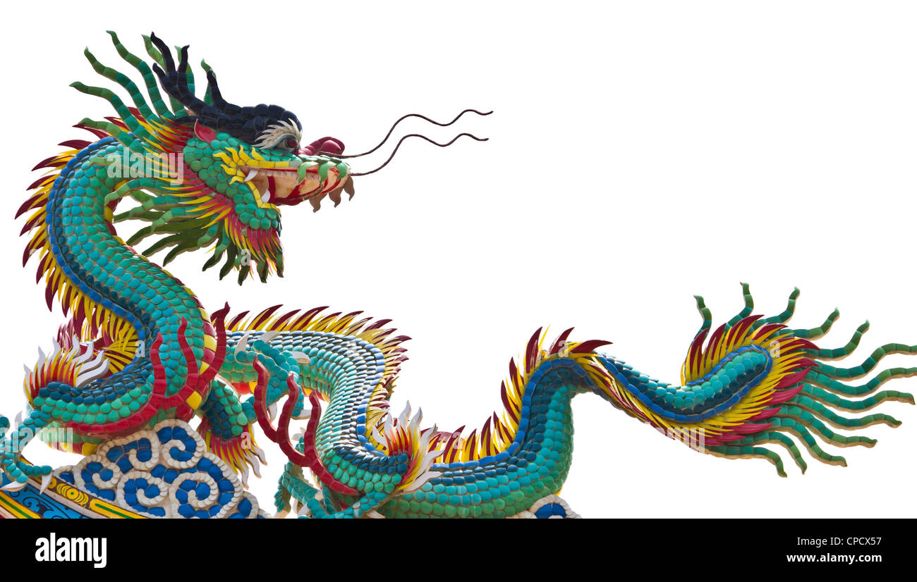 Chinese dragon isolated on white background Stock Photo
