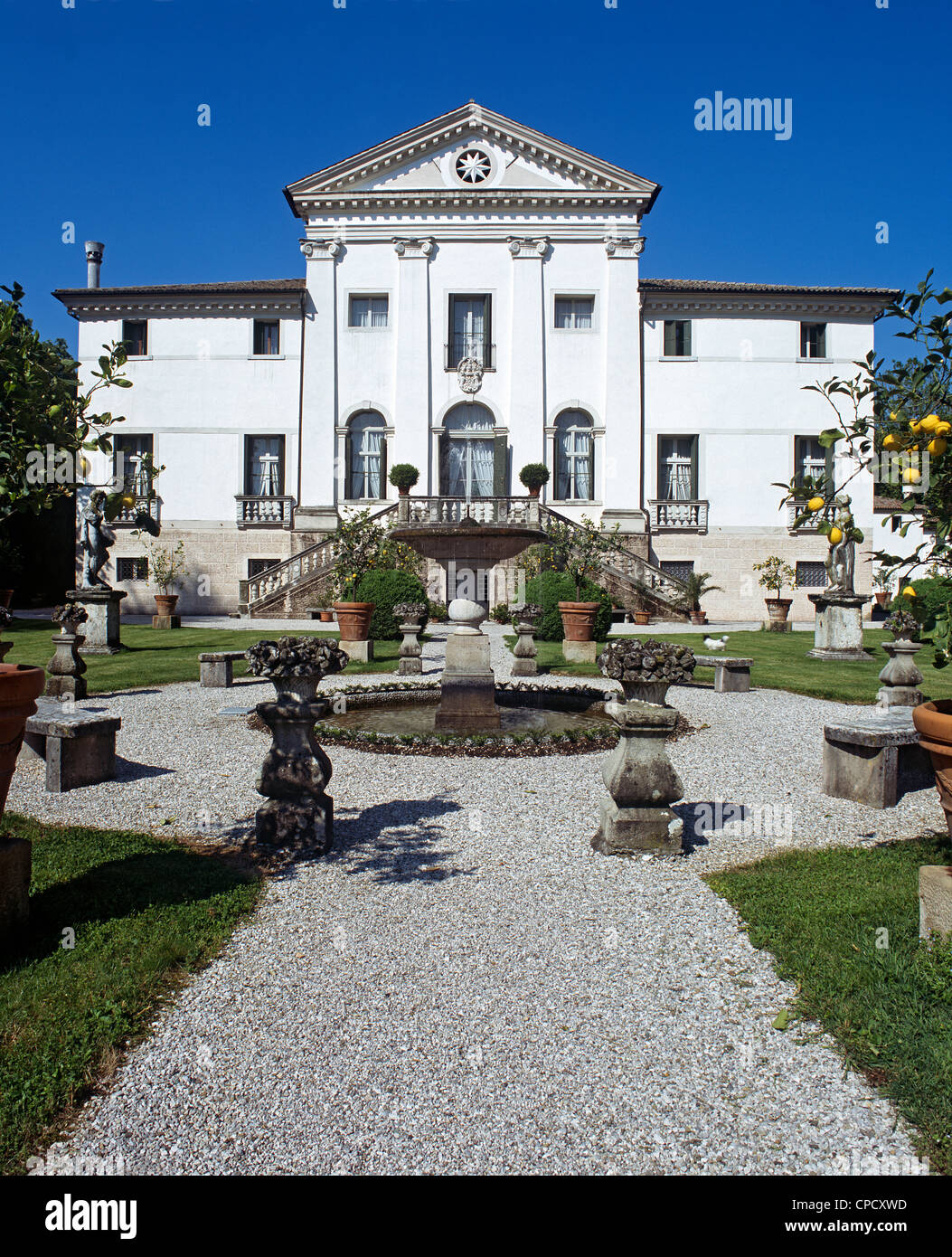 Villa Sandi. The Headquarters of the Homonymous Winery. Rear Facade