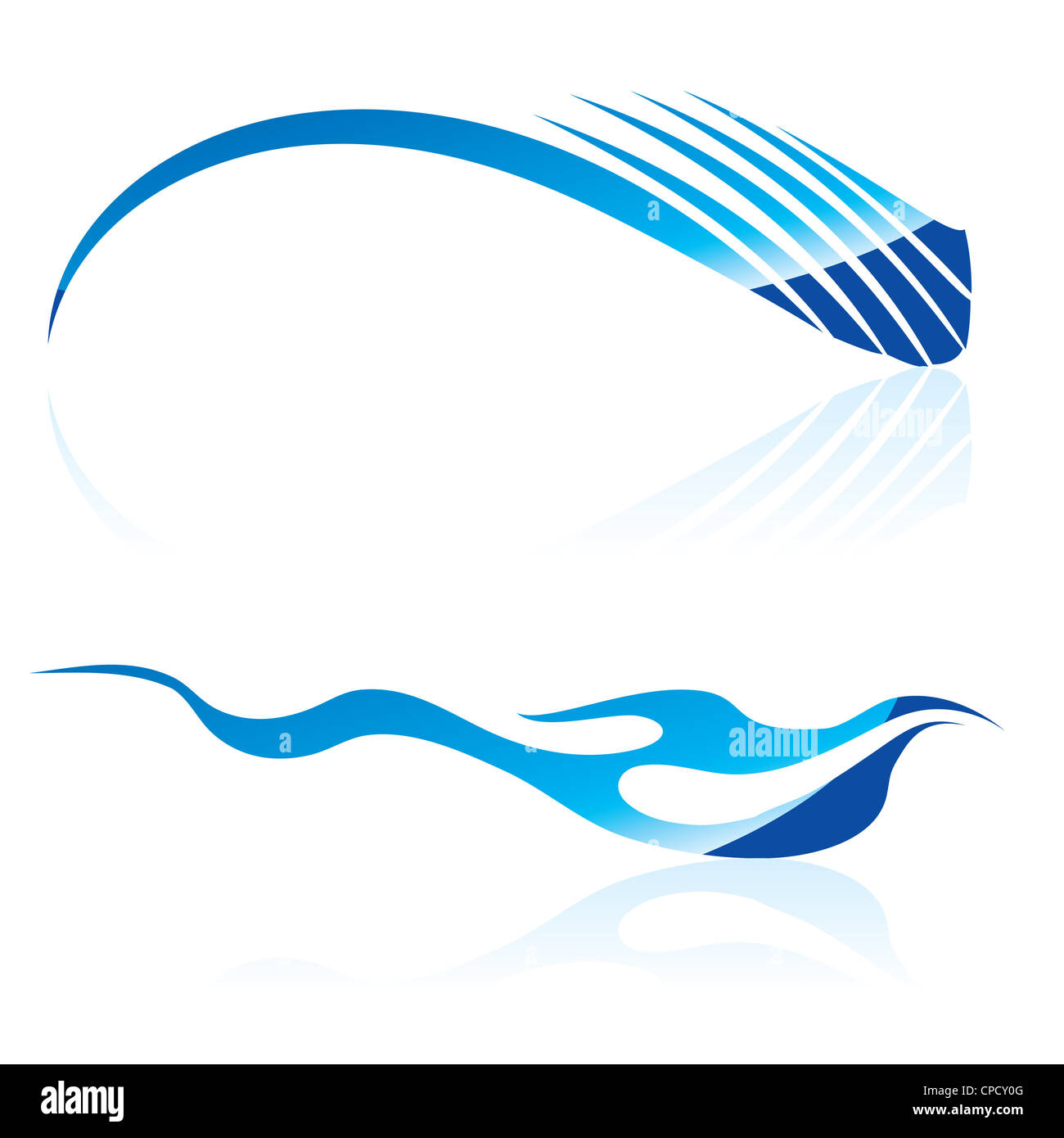 illustration of abstract blue waves on black background #6 Stock Photo ...