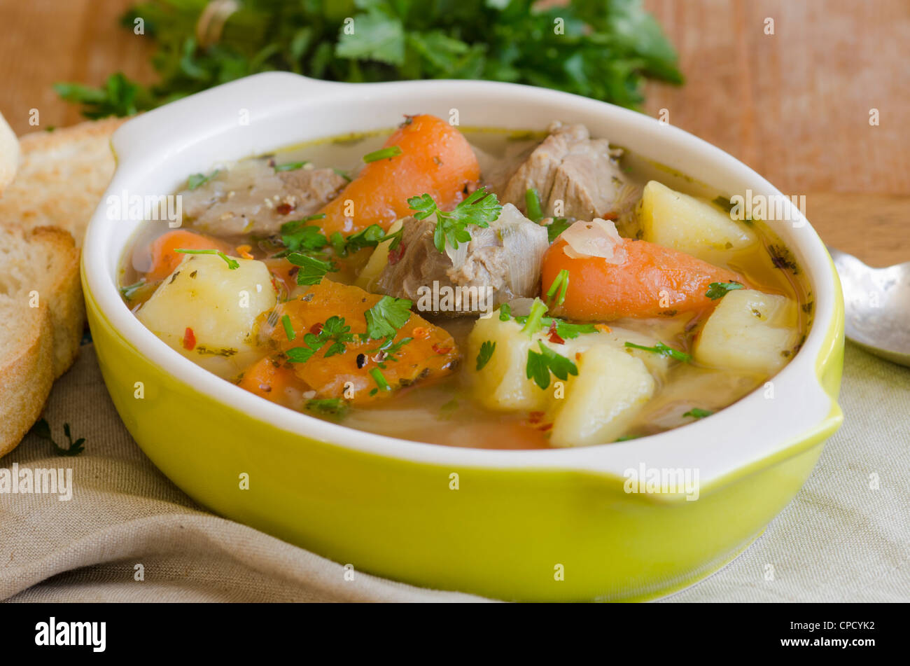 Slowcooked Irish stew in a bowl Stock Photo Alamy