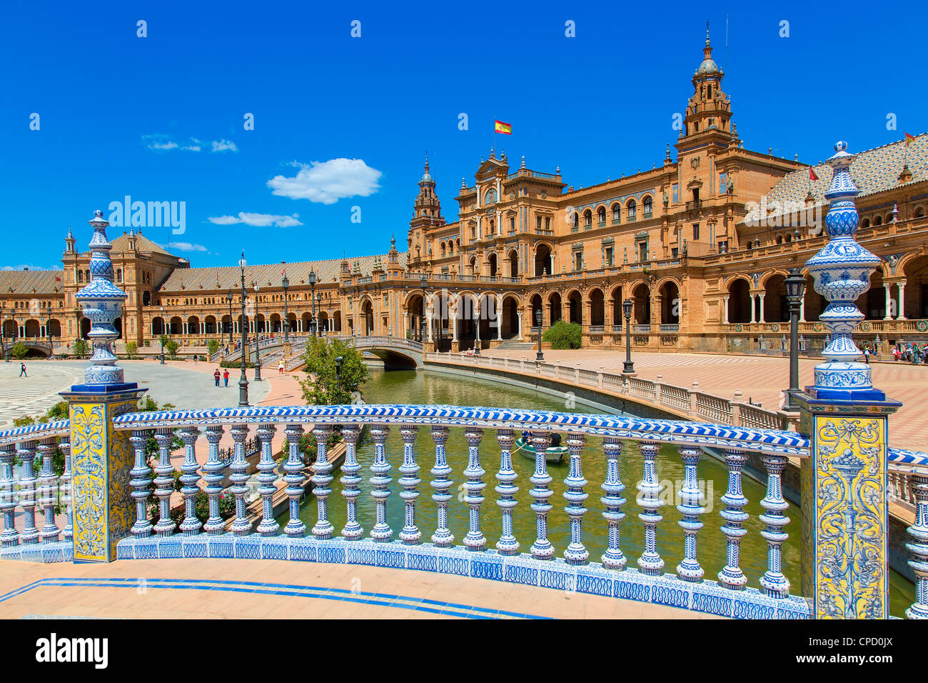 Europe, Spain Andalusia, Sevilla, Plaza de Espana Stock Photo