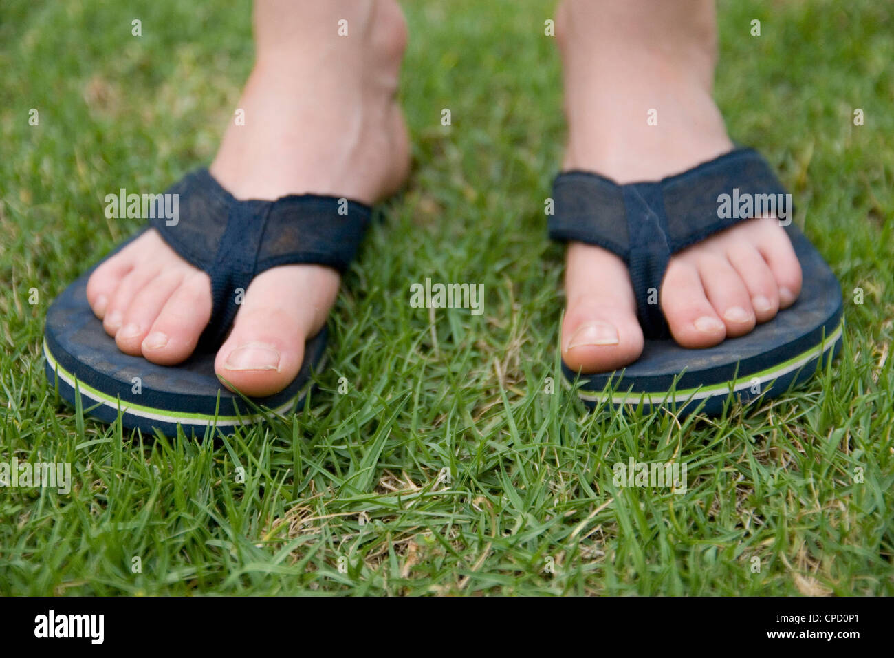 Flip Flops Feet Child High Resolution Stock Photography and Images - Alamy