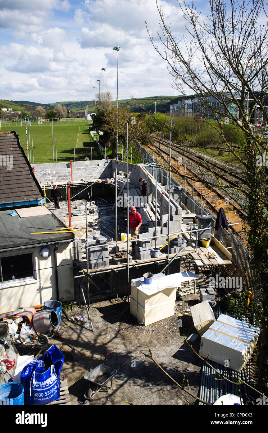 Builders workmen building construction site hires stock photography