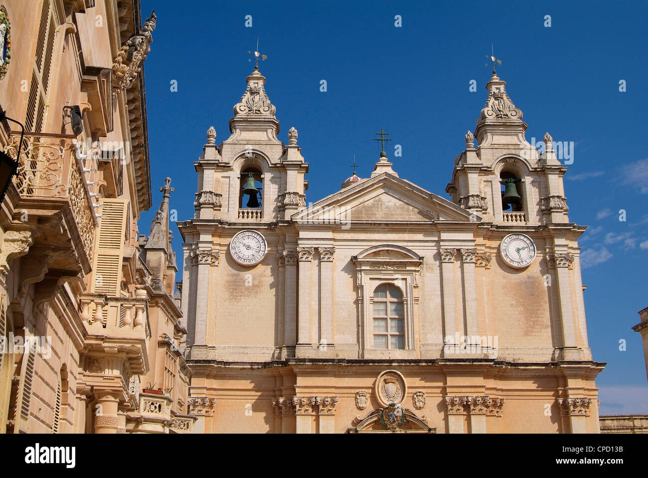 Cathedral of Mdina, Malta, Mediterranean, Europe Stock Photo Alamy
