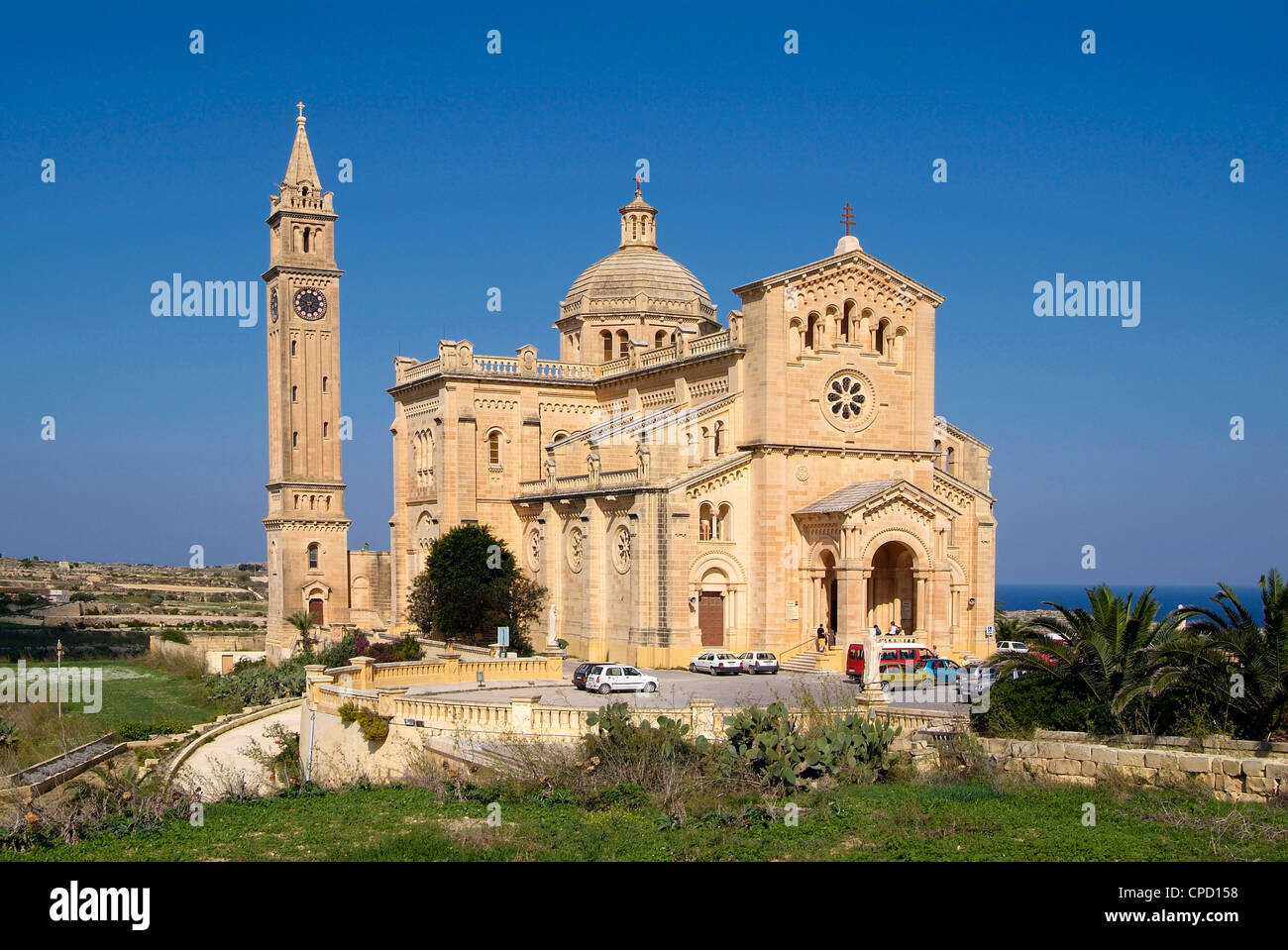 Cathedral Ta Pinu near Gharb, Gozo, Malta, Mediterranean, Europe Stock Photo
