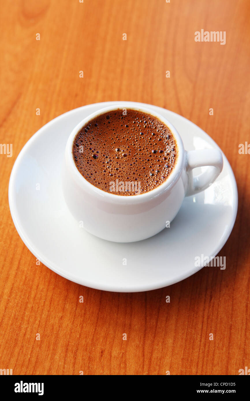 A cup of traditional Greek coffee is served in Greece Stock Photo - Alamy