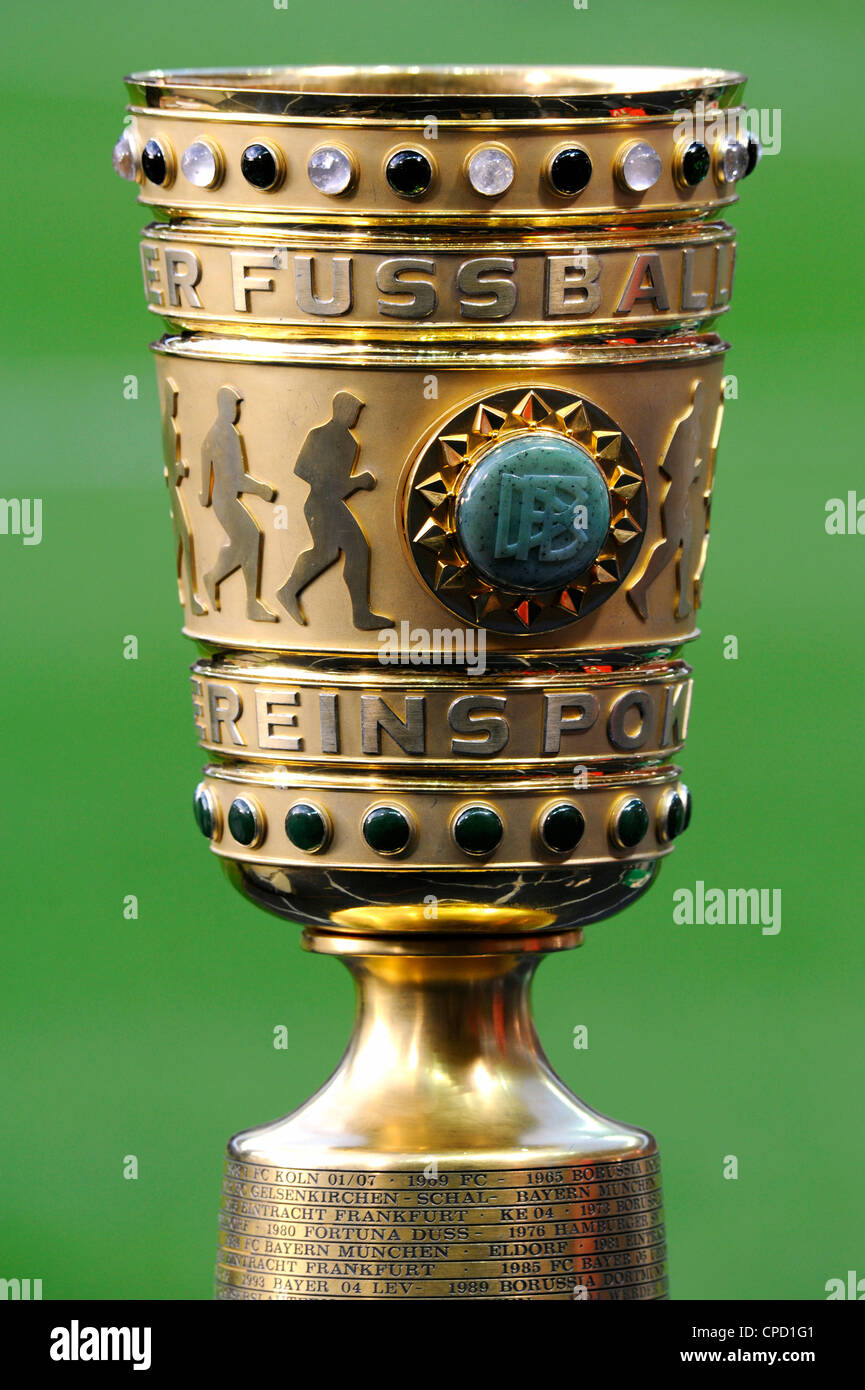 Trophy of the German Cup Final, Olympic Stadium Berlin. Stock Photo