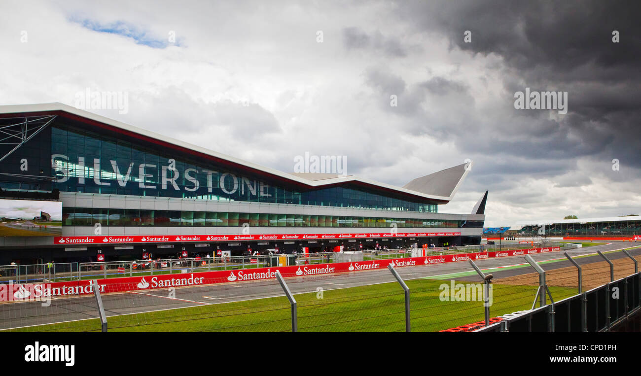 Silverstone Wing and pits at the British Grand Prix, Silverstone, Northamptonshire, England, United Kingdom, Europe Stock Photo