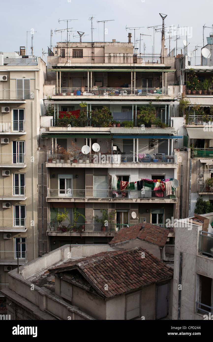 Apartment block in Athens, Greece Stock Photo Alamy