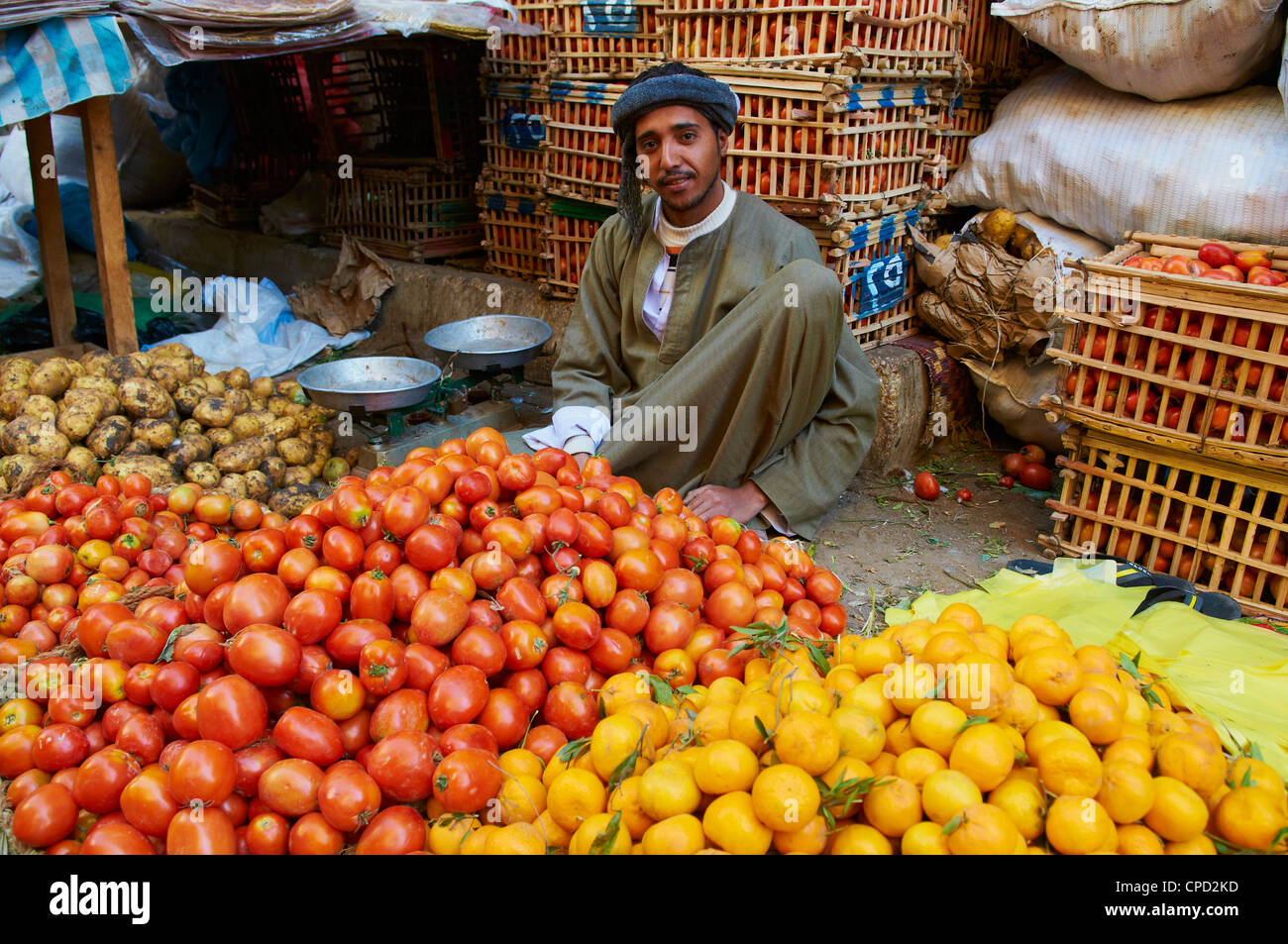Market of Aswan, Egypt, North Africa, Africa Stock Photo