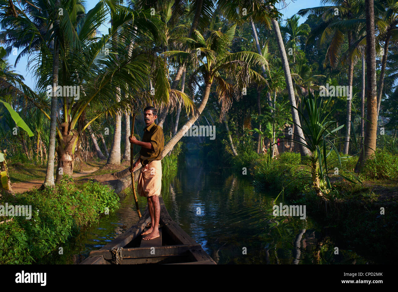 Backwaters, Allepey, Kerala, India, Asia Stock Photo
