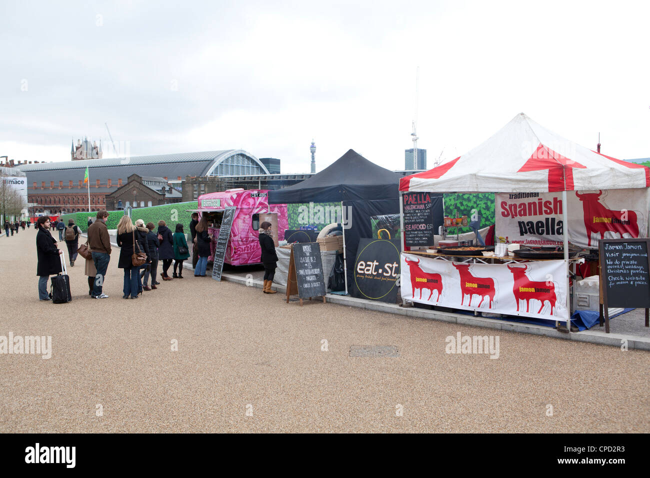 Eat Street Kings Cross London UK Stock Photo Alamy