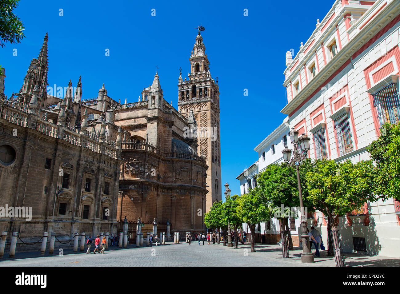 Europe, Spain Andalusia, Sevilla, Plaza del Triunfo Stock Photo