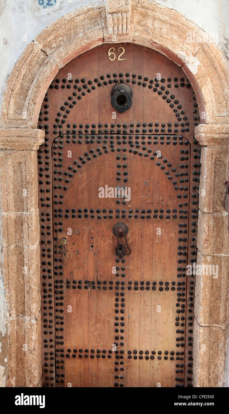 Traditional door, Azemmour, Morocco, North Africa, Africa Stock Photo