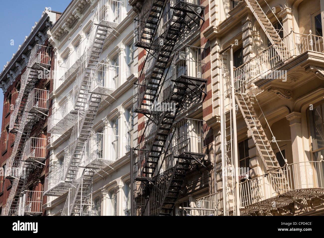 Building Facades, SoHoCast Iron Historic District, NYC Stock Photo Alamy