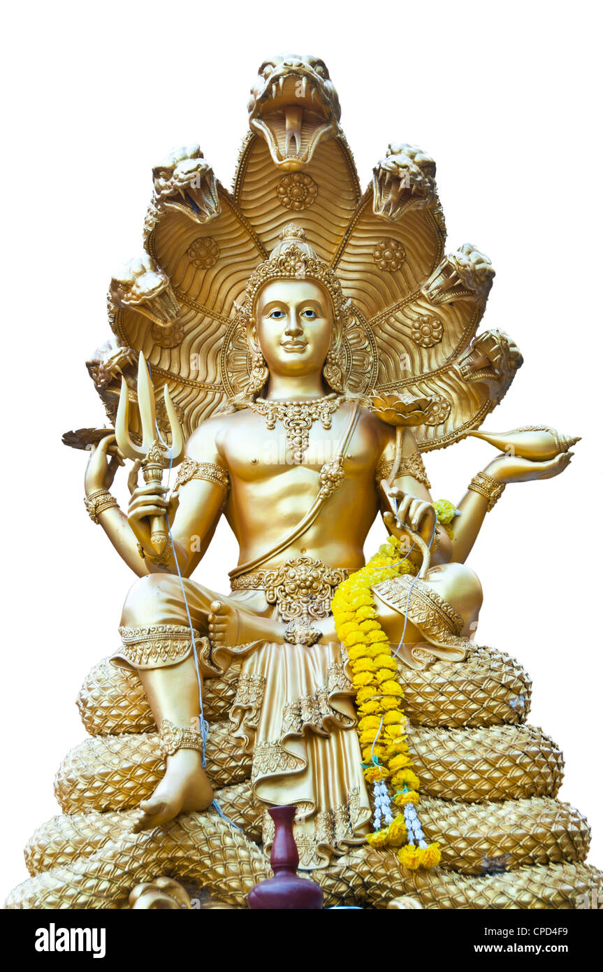 Narai the highest god of Hindu isolated. Stock Photo