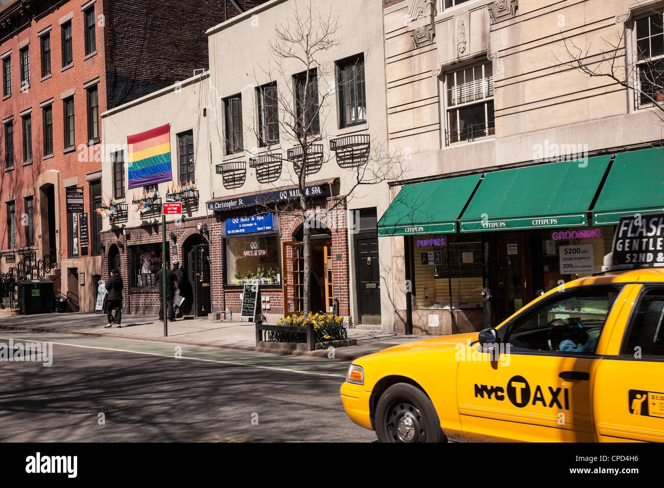 Christopher Street at Sheridan Square, West Greenwich Village, NYC Stock Photo Alamy