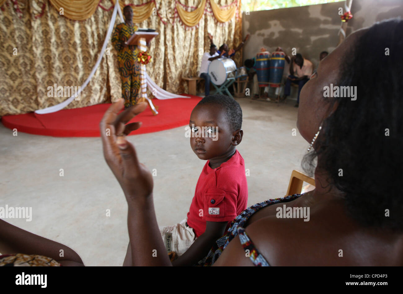 Evangelical church, Lome, Togo, West Africa, Africa Stock Photo