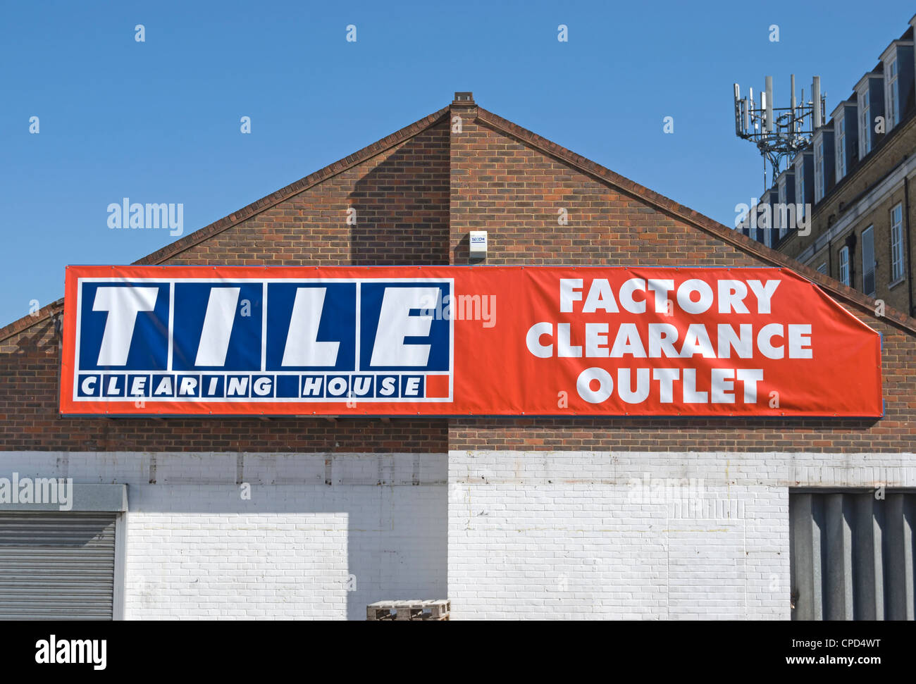 Tile clearing house factory clearance hires stock photography and