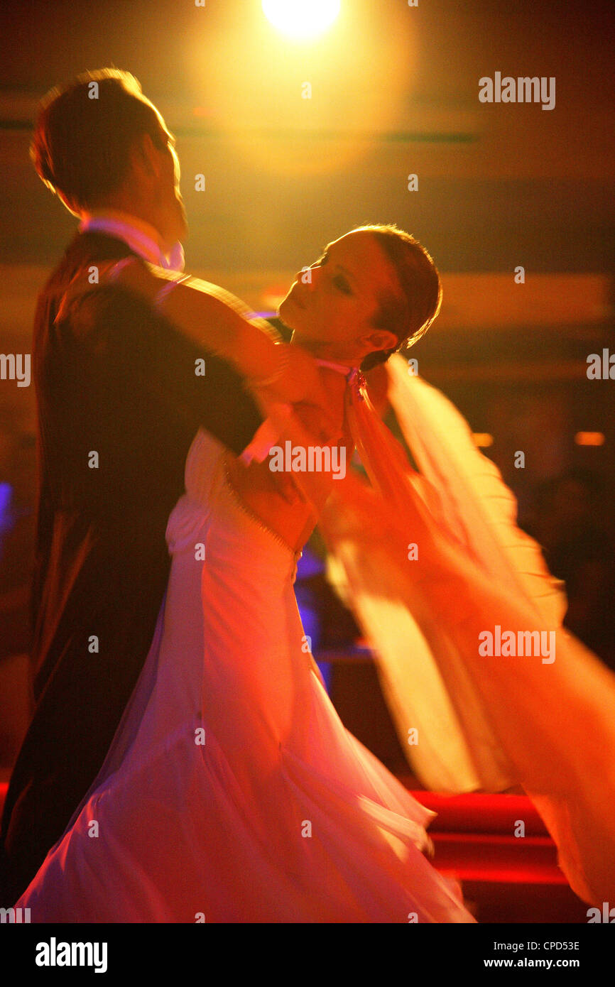 Ballroom Dance waltz dancers Stock Photo