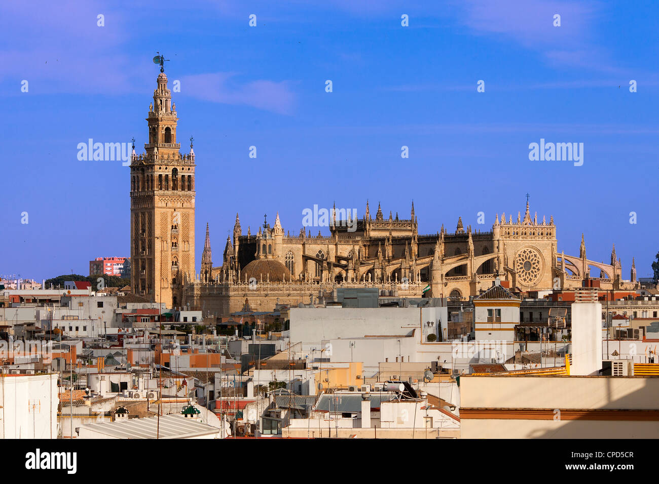 Europe, Spain, Andalusia, Sevilla, La Giralda, Seville Cathedral Stock Photo
