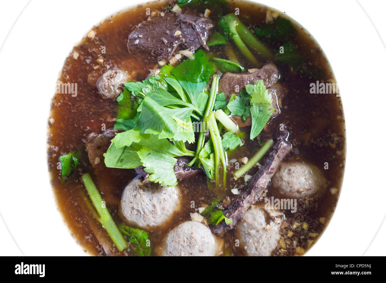 Thai beef noodle isolated Stock Photo Alamy