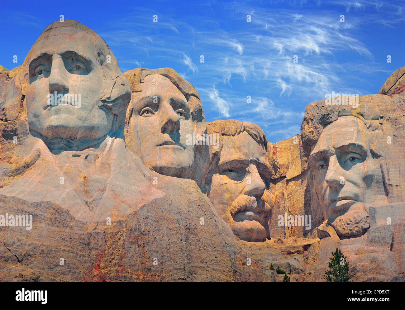 The Mount Rushmore National Memorial is a sculpture carved into the granite face of Mount