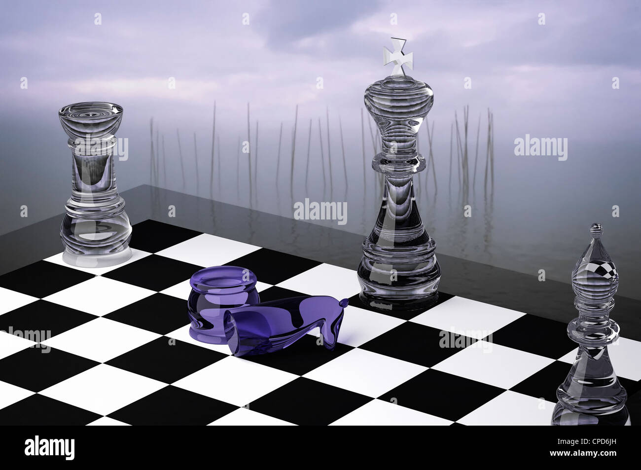 HD glass chess wallpapers